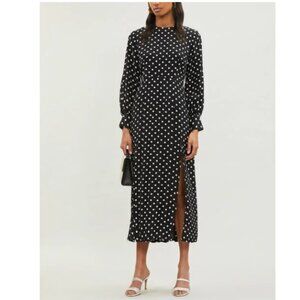BNWOT - RIXO “Emma” Polka Dot Silk Chiffon Dress – XS